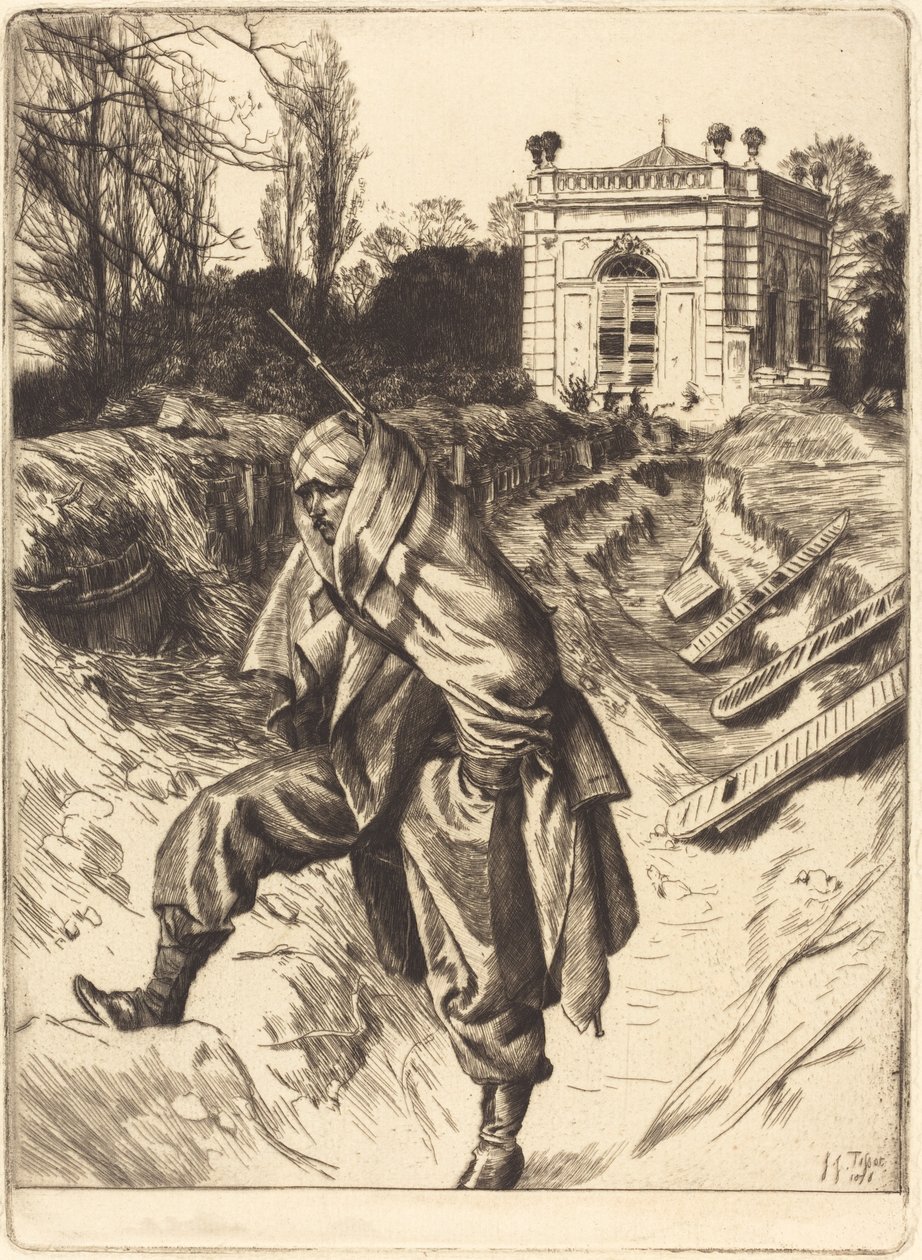 Grand Garde (Souvenir från belägringen av Paris) av James Jacques Joseph Tissot