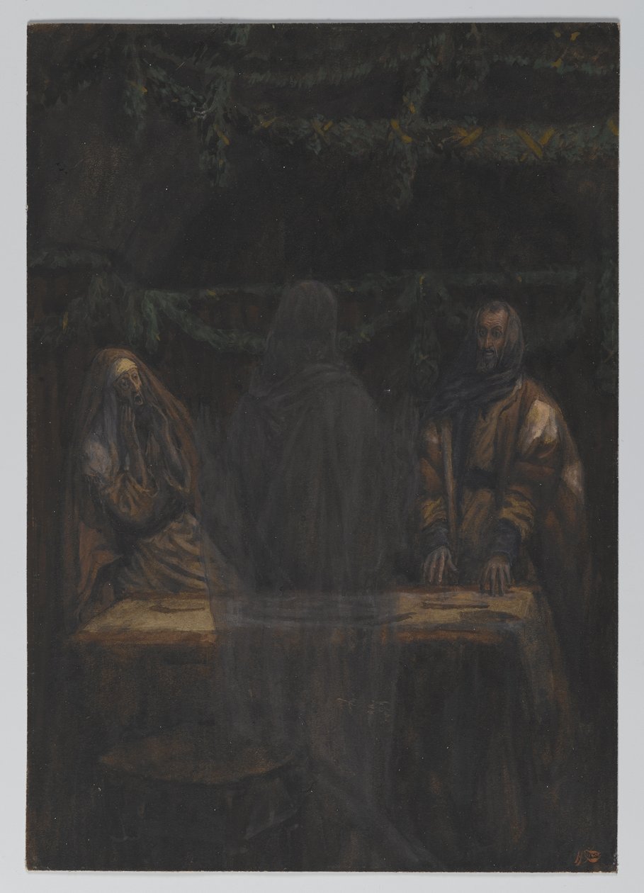 Han försvann ur deras syn, illustration från Vår Herre Jesu Kristi liv, 1886-94 (wc över grafit på papper) av James Jacques Joseph Tissot