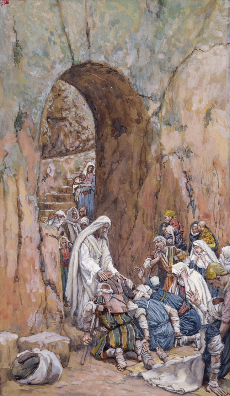 Han gjorde inga mirakel förutom att han helade dem (wc på papper) av James Jacques Joseph Tissot