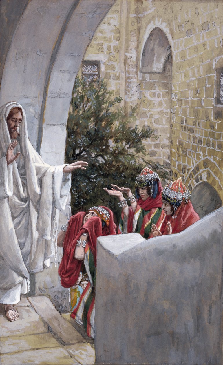 Healing of the Canaanites Daughter, illustration till The Life of Christ, c.1886-94 (wc & gouache på kartong) av James Jacques Joseph Tissot