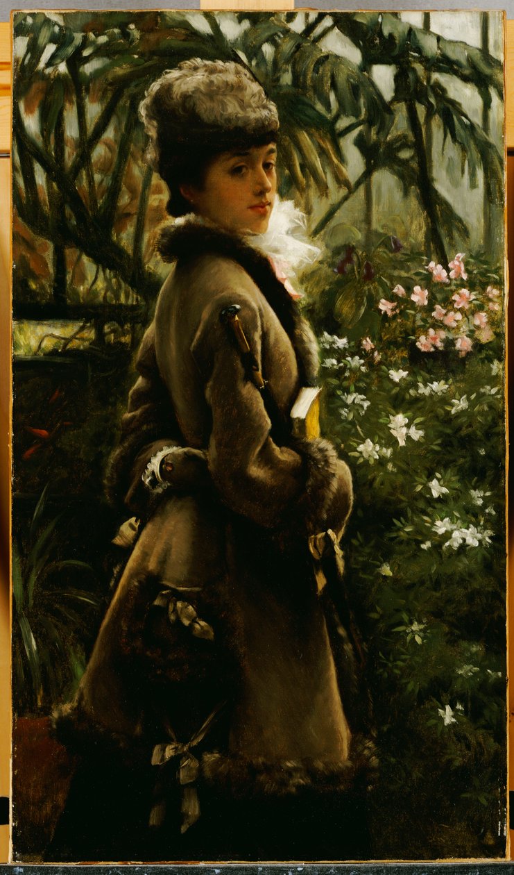 I växthuset, c.1867-69 av James Jacques Joseph Tissot