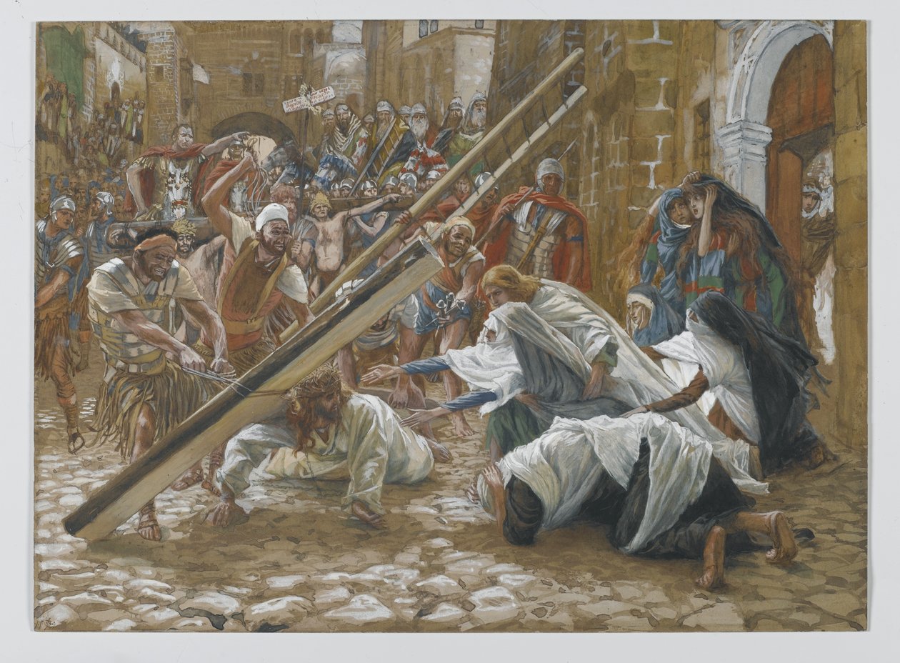 Jesus Meets His Mother, illustration från The Life of Our Lord Jesus Christ, 1886-94 (wc över grafit på papper) av James Jacques Joseph Tissot
