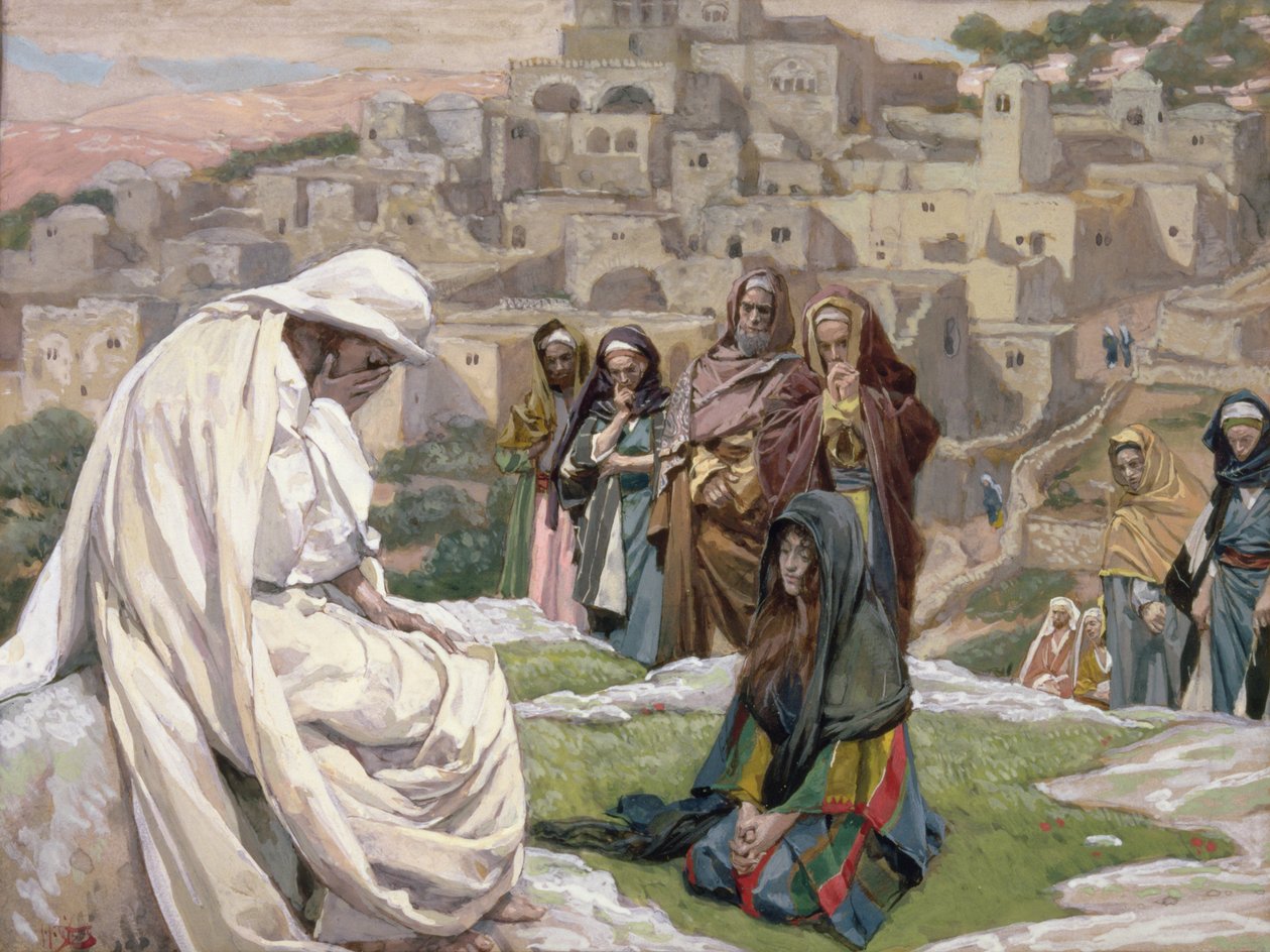 Jesus Wept, illustration till The Life of Christ, ca 1886-96 (gouache på kartong) av James Jacques Joseph Tissot