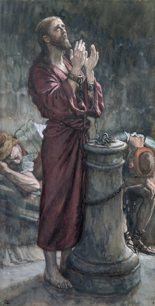 Jesus in Prison, illustration till The Life of Christ, c.1884-96 (wc & gouache på kartong) av James Jacques Joseph Tissot