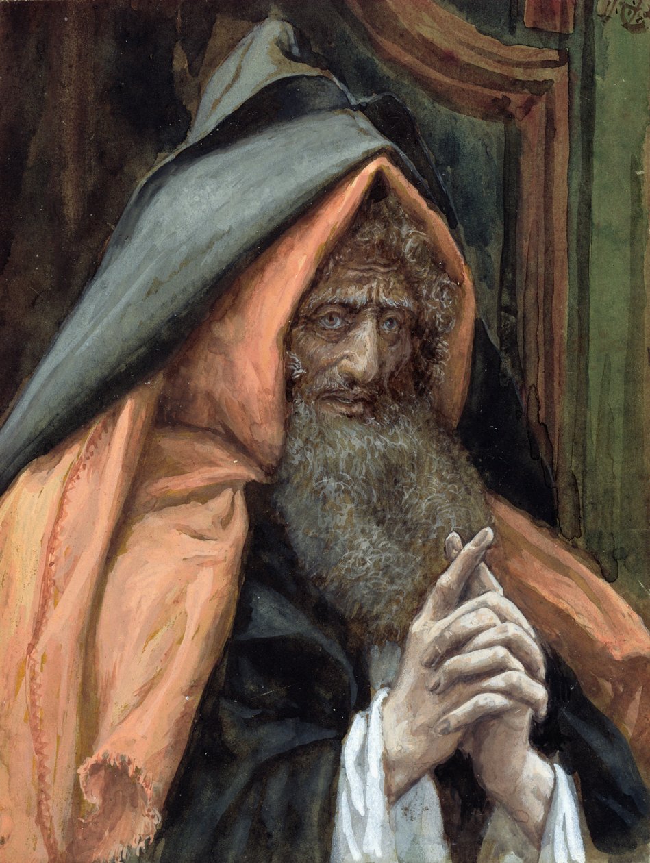 Josef av Arimathea, illustration till The Life of Christ, c.1886-94 (wc & gouache på kartong) av James Jacques Joseph Tissot