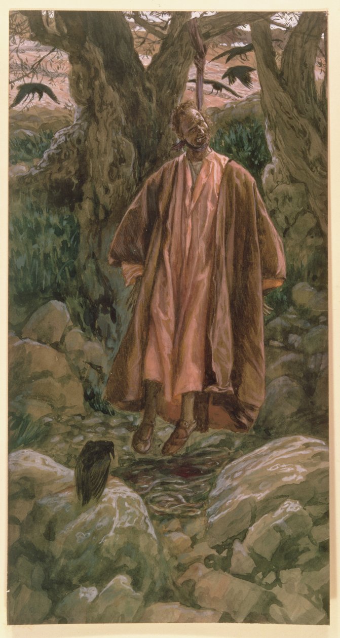 Judas Hangs Himself, illustration till The Life of Christ, c.1886-96 (gouache på kartong) av James Jacques Joseph Tissot