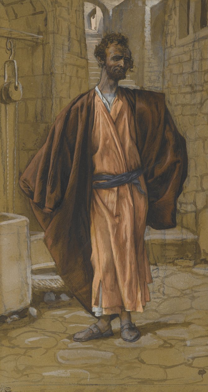 Judas Iskariot, illustration från Vår Herre Jesu Kristi liv, 1886-94 (wc över grafit på papper) av James Jacques Joseph Tissot