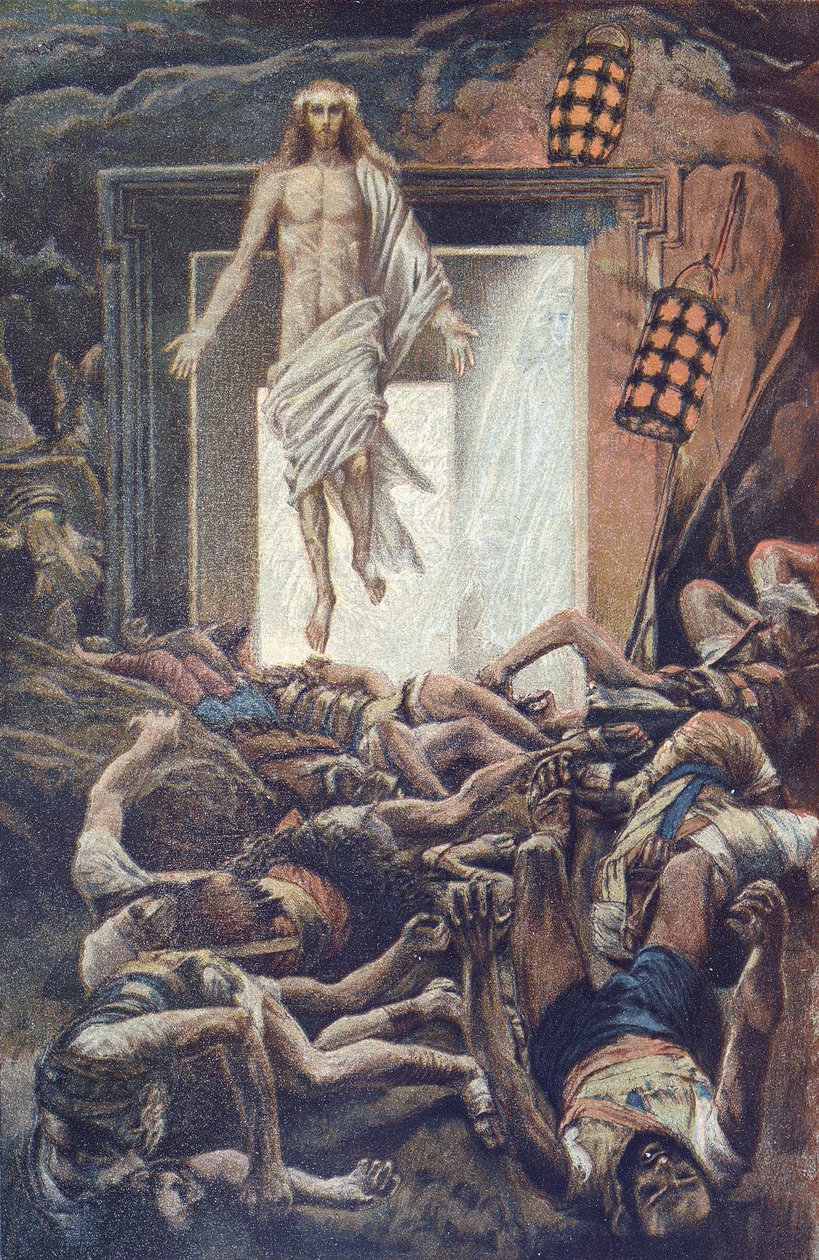 La Resurrection - The Resurrection - från "" The Life of Our Lord Jesus Christ"" - 1899 av James Tissot - La vie de notre seigneur Jesus Christ, av Jacques Joseph av James Jacques Joseph Tissot
