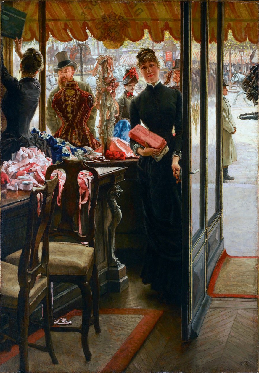 ""butikstjejen"" Målning av Jacques Joseph (Jacques-Joseph) Tissot sa James Tissot (1836-1902) av James Jacques Joseph Tissot