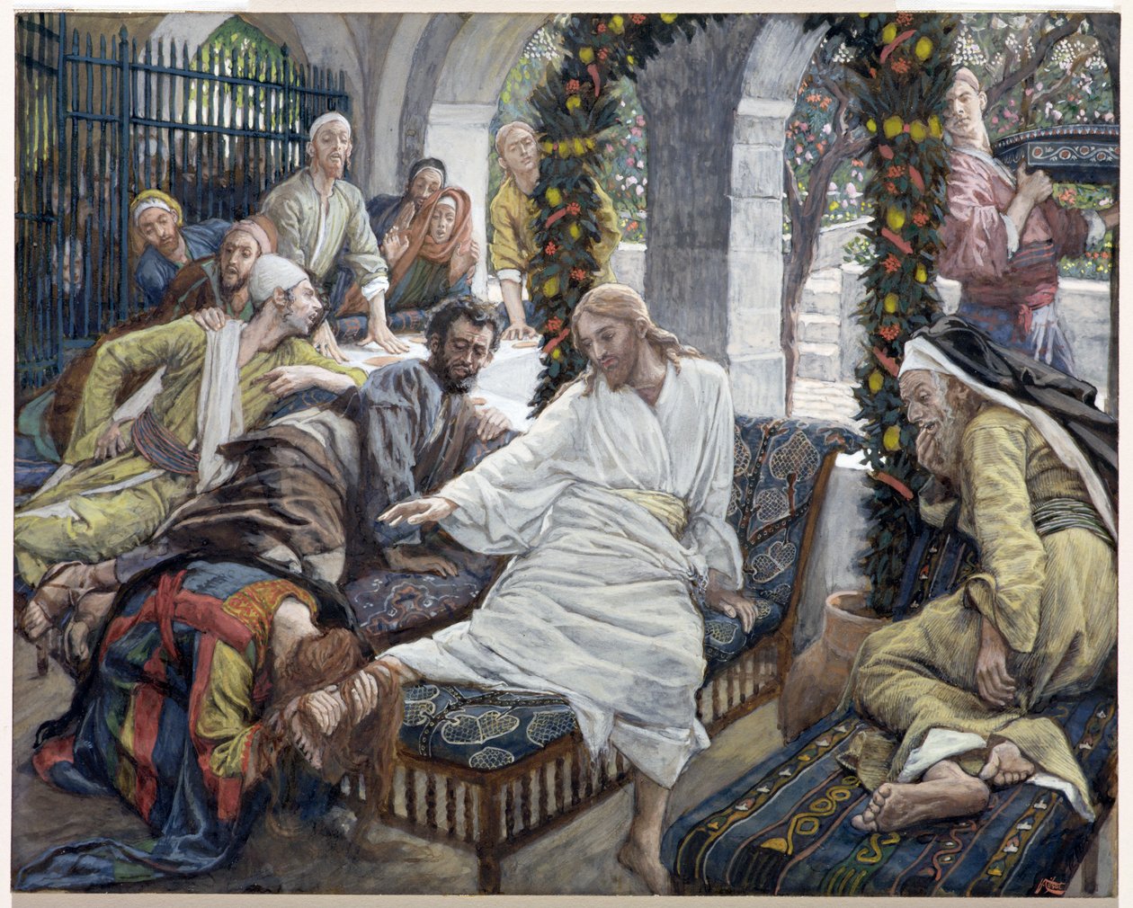 Mary Magdalenes Ask of Very Precious Ointment, illustration till The Life of Christ, ca 1886-96 (gouache på kartong) av James Jacques Joseph Tissot
