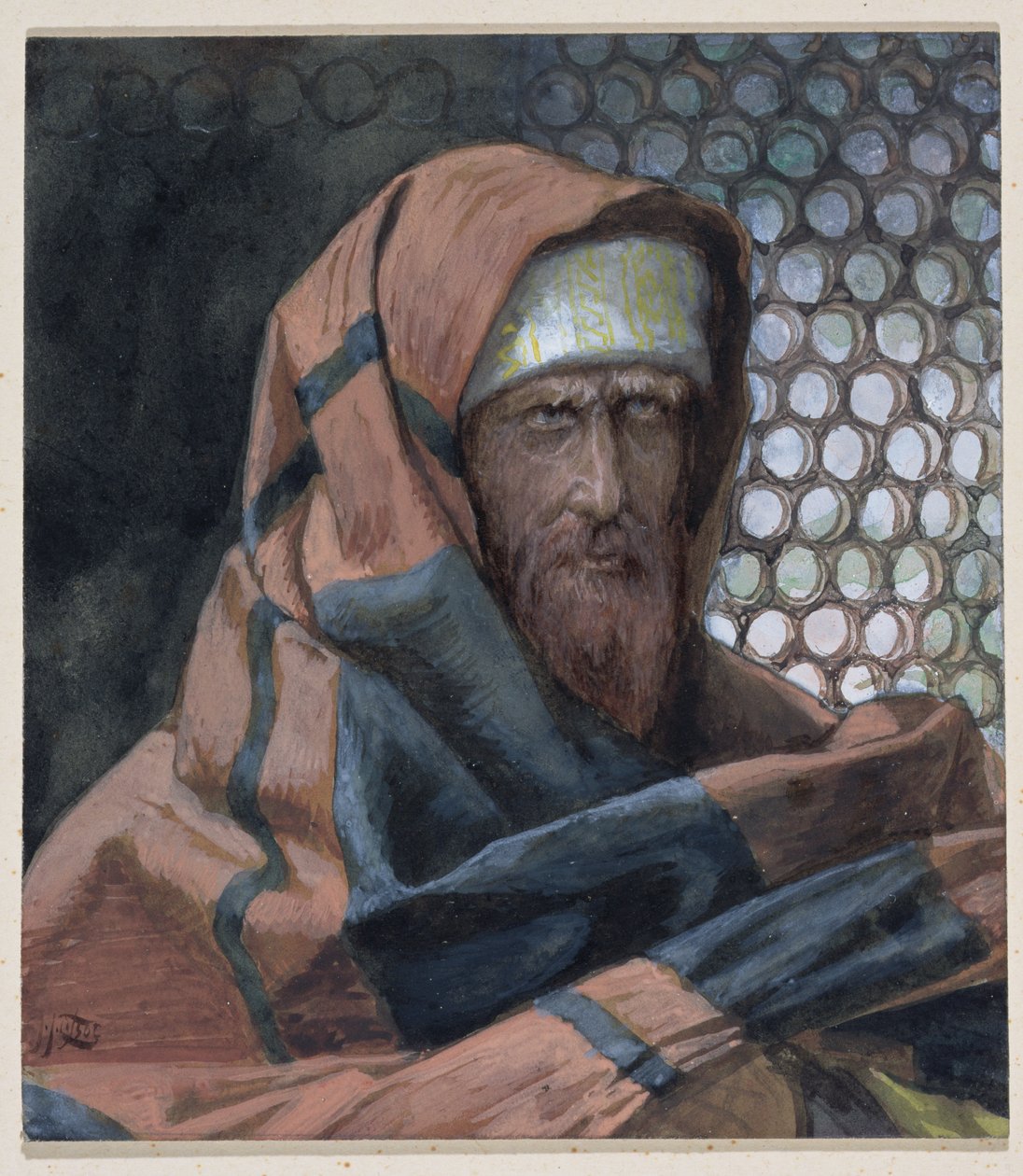 Nikodemus, illustration till The Life of Christ, c.1886-94 (wc & gouache på kartong) av James Jacques Joseph Tissot