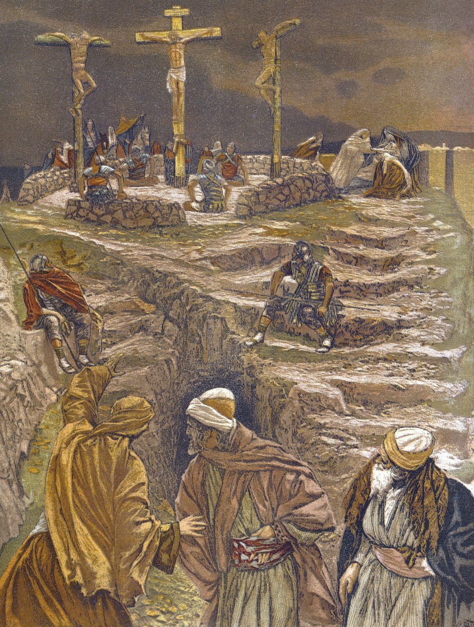 Herregud! Herregud! Varför övergav du mig? - Eloi! Eloi! Lama Sabachthani! - från "The Life of Our Lord Jesus Christ" - 1899 av James Tissot - The Life of Our Lord Jesus Christ, av Jacques Joseph (Jacques Joseph) Tissot dit James Tissot (1836-1902) av James Jacques Joseph Tissot