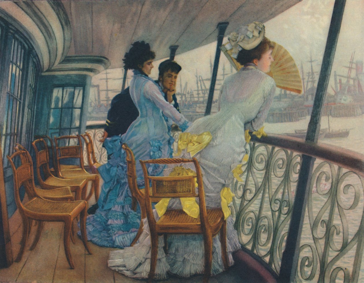 Ombord på H.M.S. Calcutta, ca 1877, 1948. av James Jacques Joseph Tissot