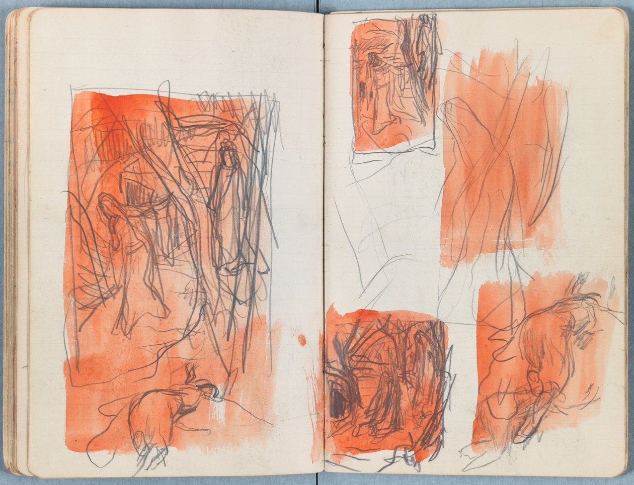 Sidor från ett album med Sketches for The Life of Our Lord Jesus Christ, sent 1880-tal (grafit och tvätt på papper) av James Jacques Joseph Tissot