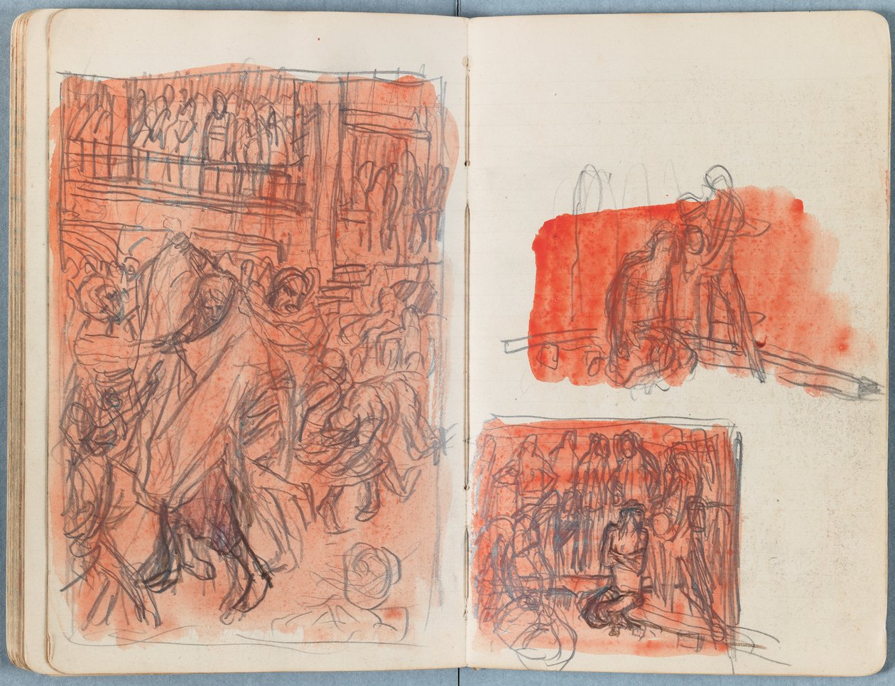 Sidor från ett album med Sketches for The Life of Our Lord Jesus Christ, sent 1880-tal (grafit och tvätt på papper) av James Jacques Joseph Tissot