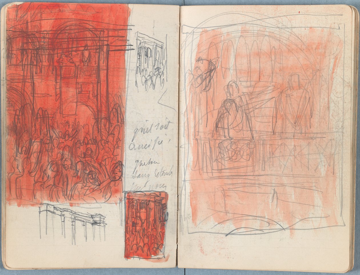 Sidor från ett album med Sketches for The Life of Our Lord Jesus Christ, sent 1880-tal (grafit och tvätt på papper) av James Jacques Joseph Tissot