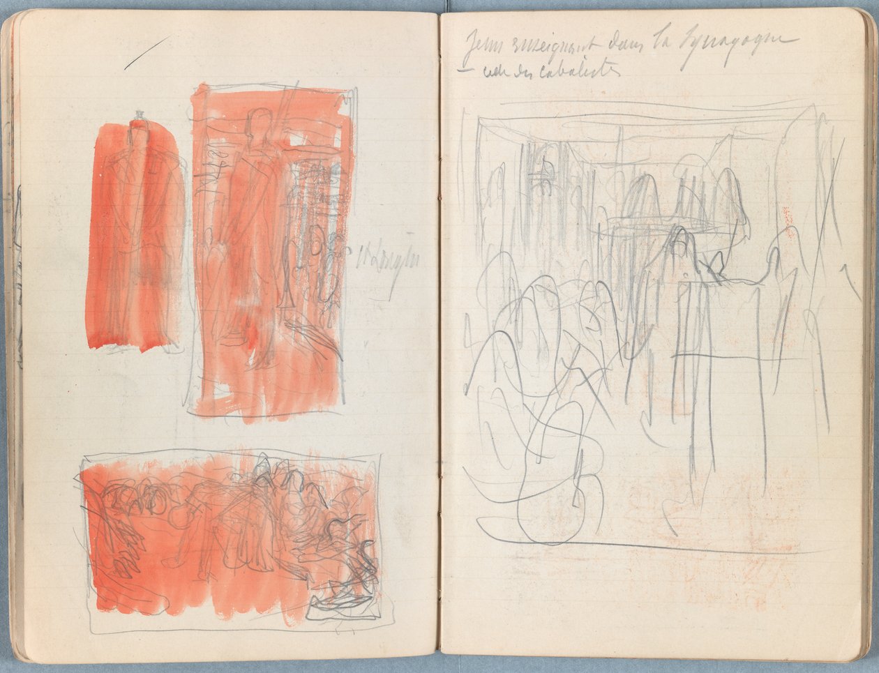 Sidor från ett album med Sketches for The Life of Our Lord Jesus Christ, sent 1880-tal (grafit och tvätt på papper) av James Jacques Joseph Tissot