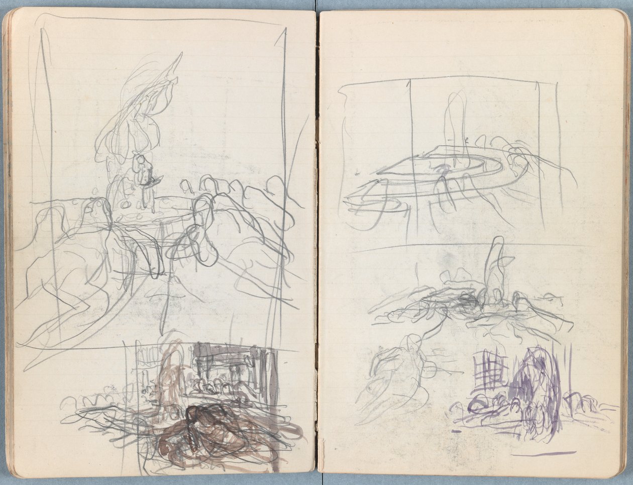 Sidor från ett album med Sketches for The Life of Our Lord Jesus Christ, sent 1880-tal (grafit och tvätt på papper) av James Jacques Joseph Tissot