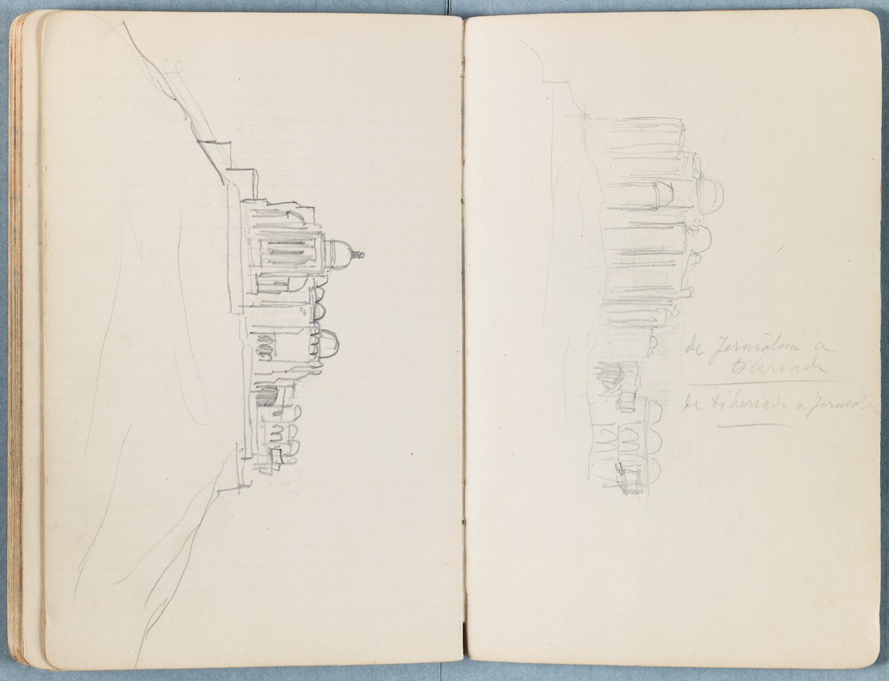Sidor från ett album med Sketches for The Life of Our Lord Jesus Christ, sent 1880-tal (grafit och tvätt på papper) av James Jacques Joseph Tissot