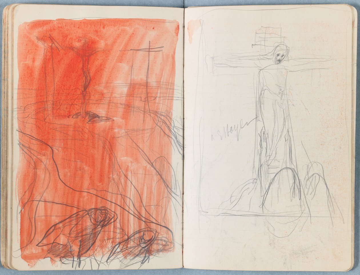 Sidor från ett album med Sketches for The Life of Our Lord Jesus Christ, sent 1880-tal (grafit och tvätt på papper) av James Jacques Joseph Tissot