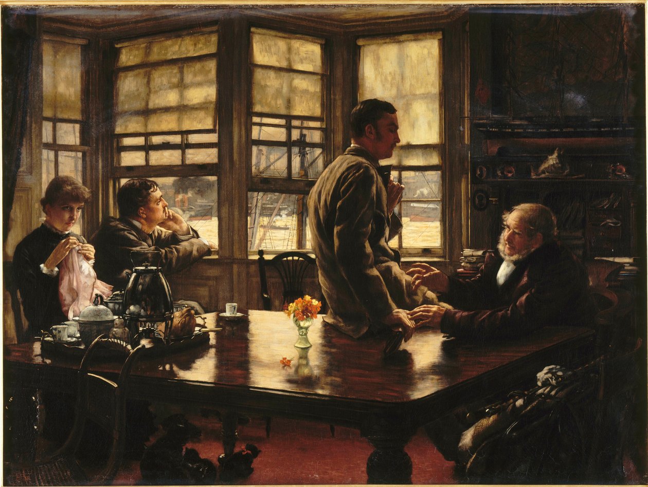 Liknelsen om den förlorade sonen: avgången, 1880. av James Jacques Joseph Tissot