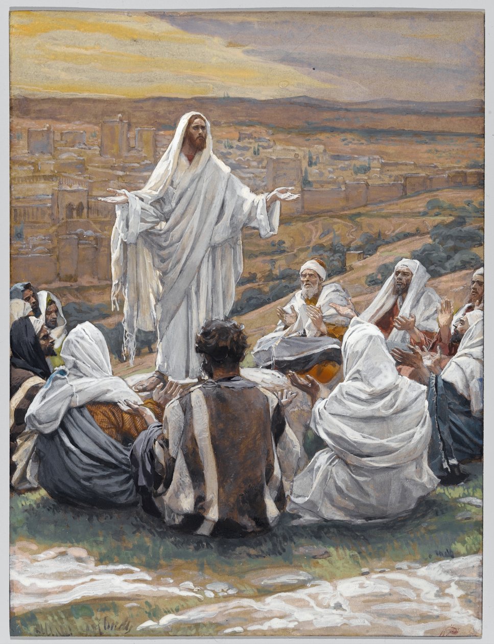 Pater Noster - The Lords Prayer, illustration till The Life of Christ, c.1886-94 (wc & gouache på kartong) av James Jacques Joseph Tissot