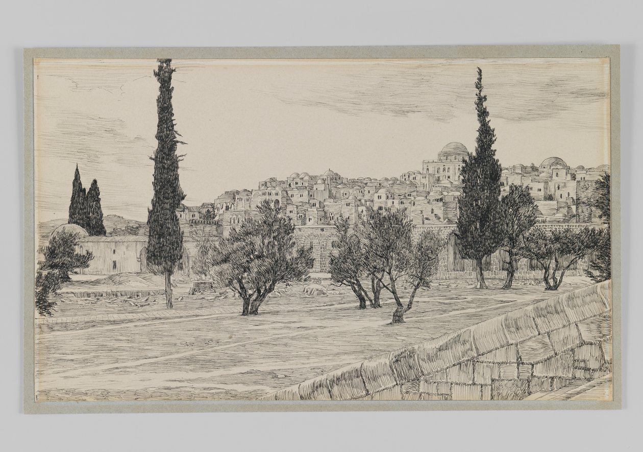 Place of the Gentiles Court, Haram, illustration från The Life of Our Lord Jesu Christ (bläck på papper) av James Jacques Joseph Tissot