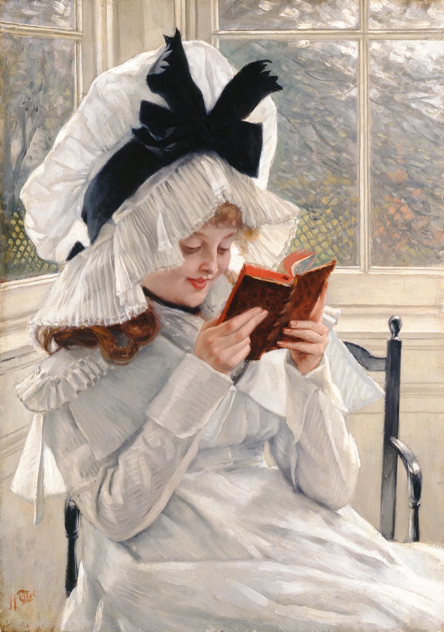 Läser en bok, 1872-73 av James Jacques Joseph Tissot