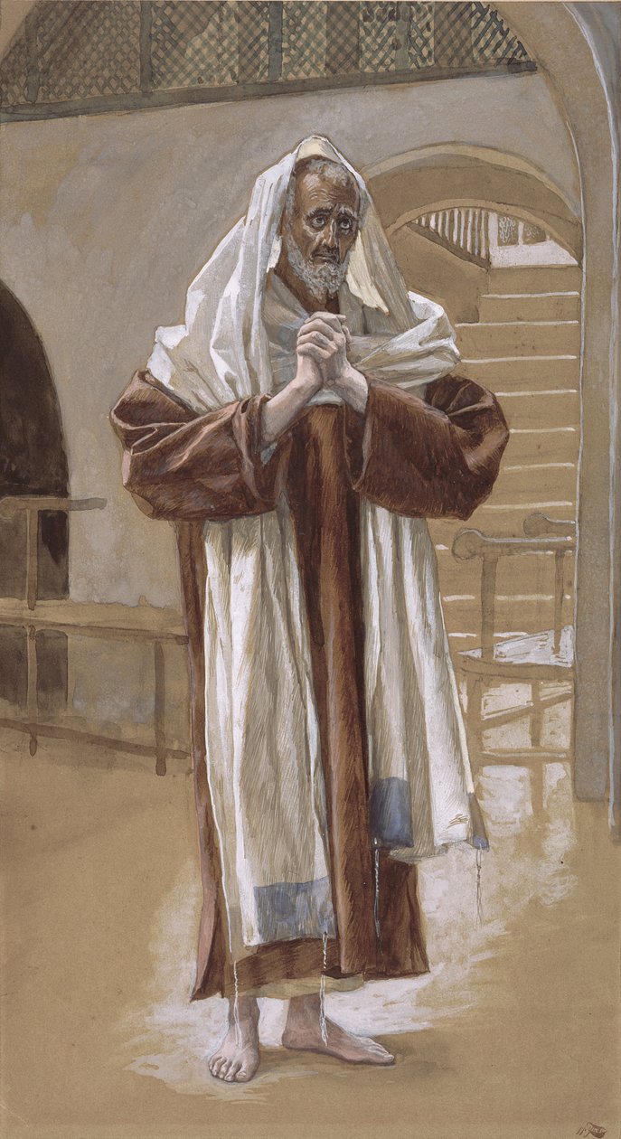 Saint Andrew, illustration till The Life of Christ, c.1886-94 (wc & gouache på kartong) av James Jacques Joseph Tissot