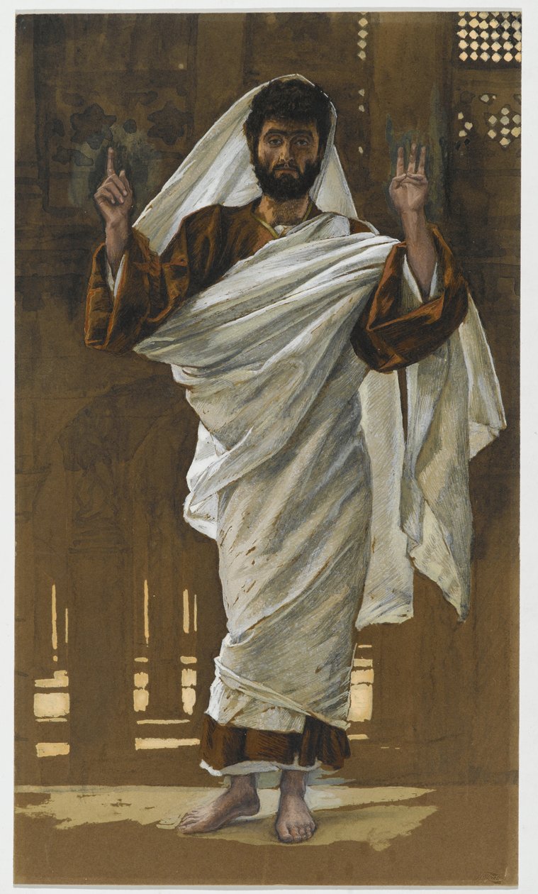 Saint Bartholomew, illustration till The Life of Christ, c.1886-94 (wc & gouache på kartong) av James Jacques Joseph Tissot