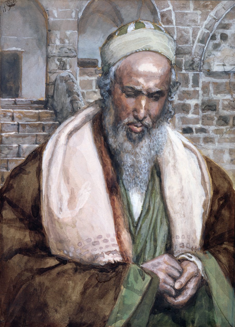 Saint Luke, illustration till The Life of Christ, c.1884-96 (wc & gouache på kartong) av James Jacques Joseph Tissot