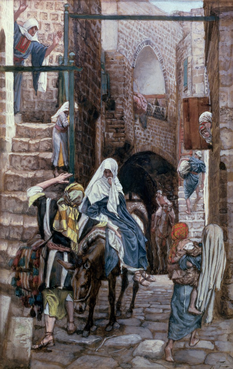 St. Joseph söker boende i Betlehem, illustration till The Life of Christ, c.1886-94 av James Jacques Joseph Tissot