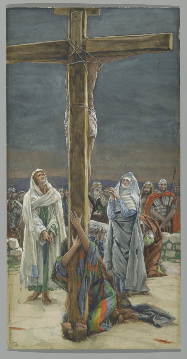 Stabat Mater. Woman Behold Thy Son, illustration till The Life of Christ, c.1884-96 (wc & gouache på kartong) av James Jacques Joseph Tissot