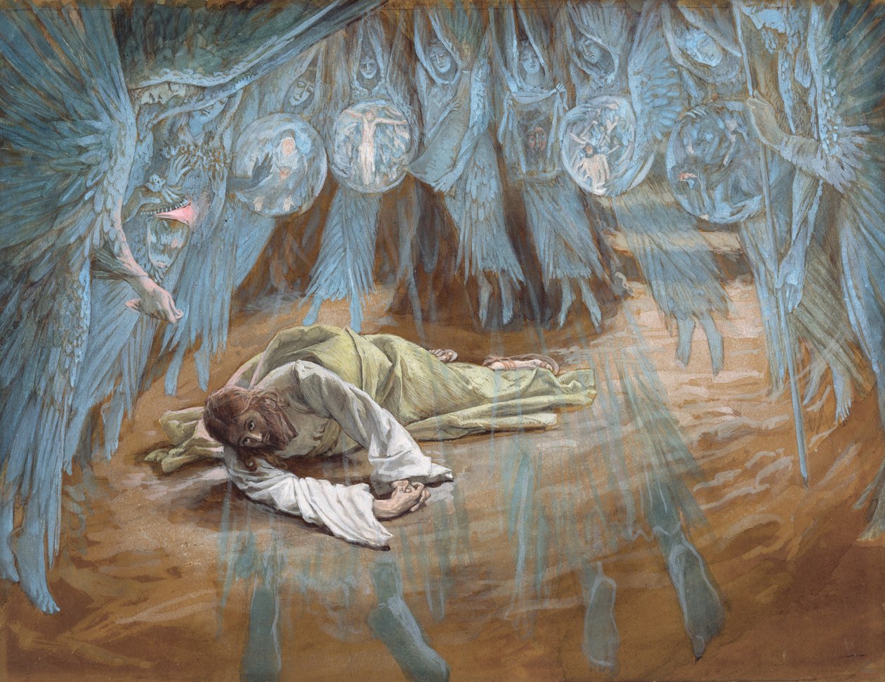 The Agony in the Garden, illustration till The Life of Christ, c.1886-94 (wc & gouache på kartong) av James Jacques Joseph Tissot