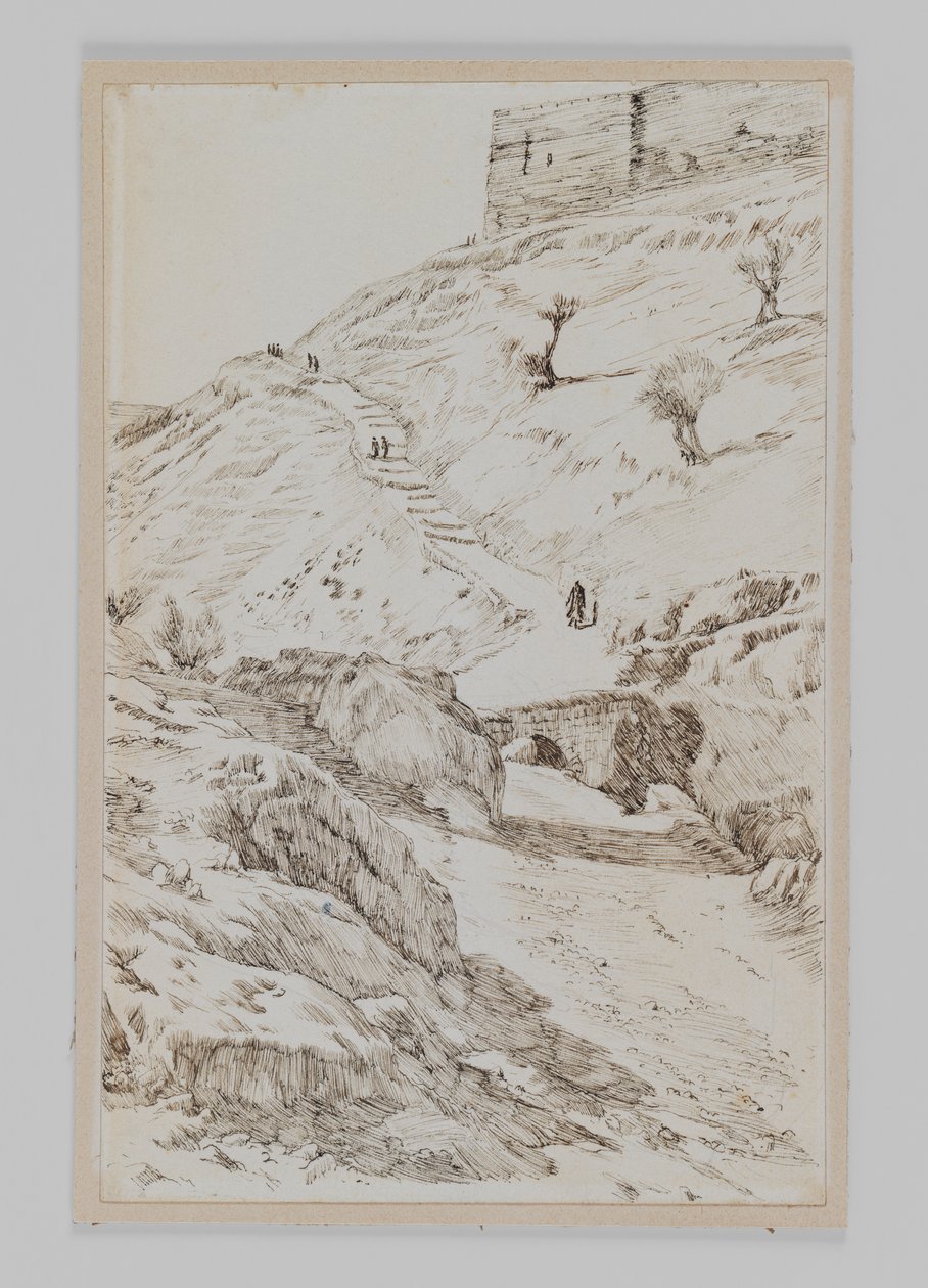 Kedrons bron kommer från Getsemane, illustration från Vår Herre Jesu Kristi liv av James Jacques Joseph Tissot