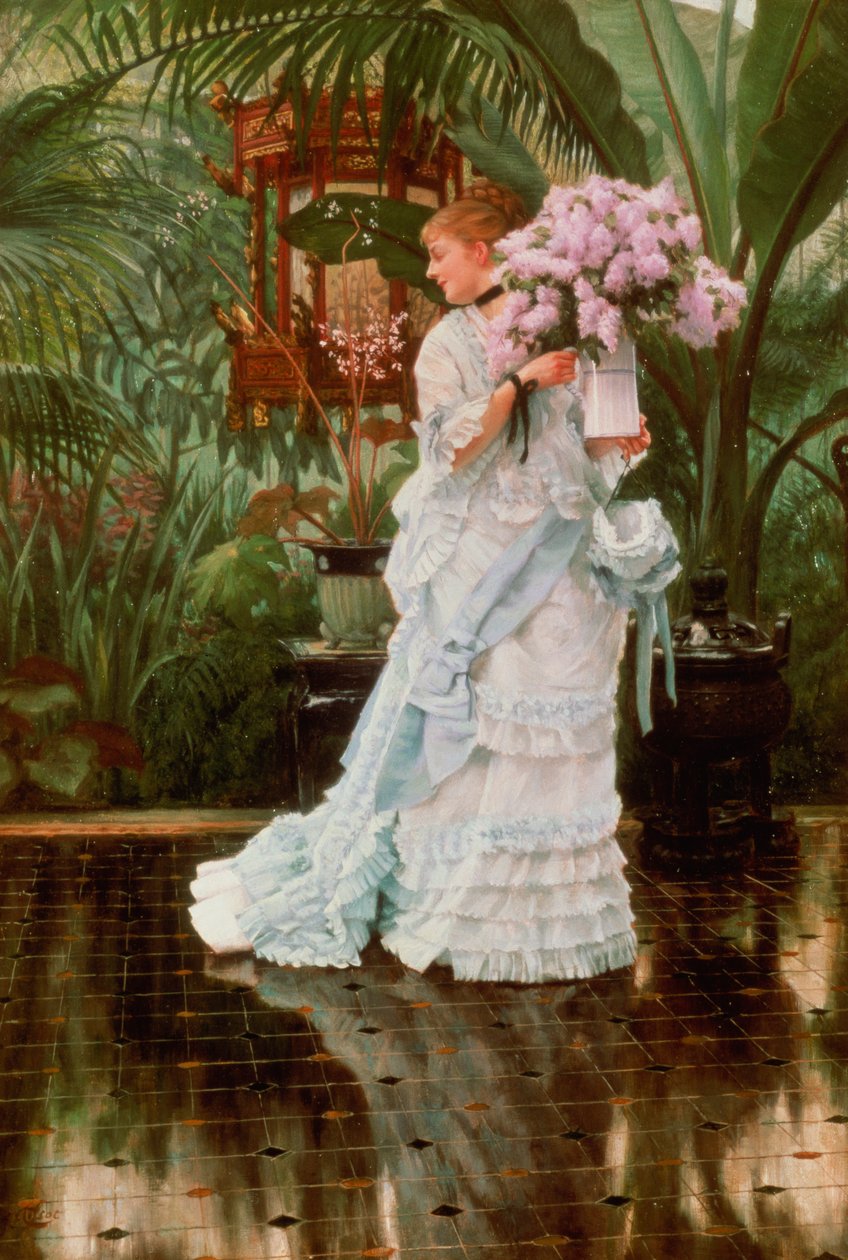 The Bunch of Lilacs, c.1875 av James Jacques Joseph Tissot