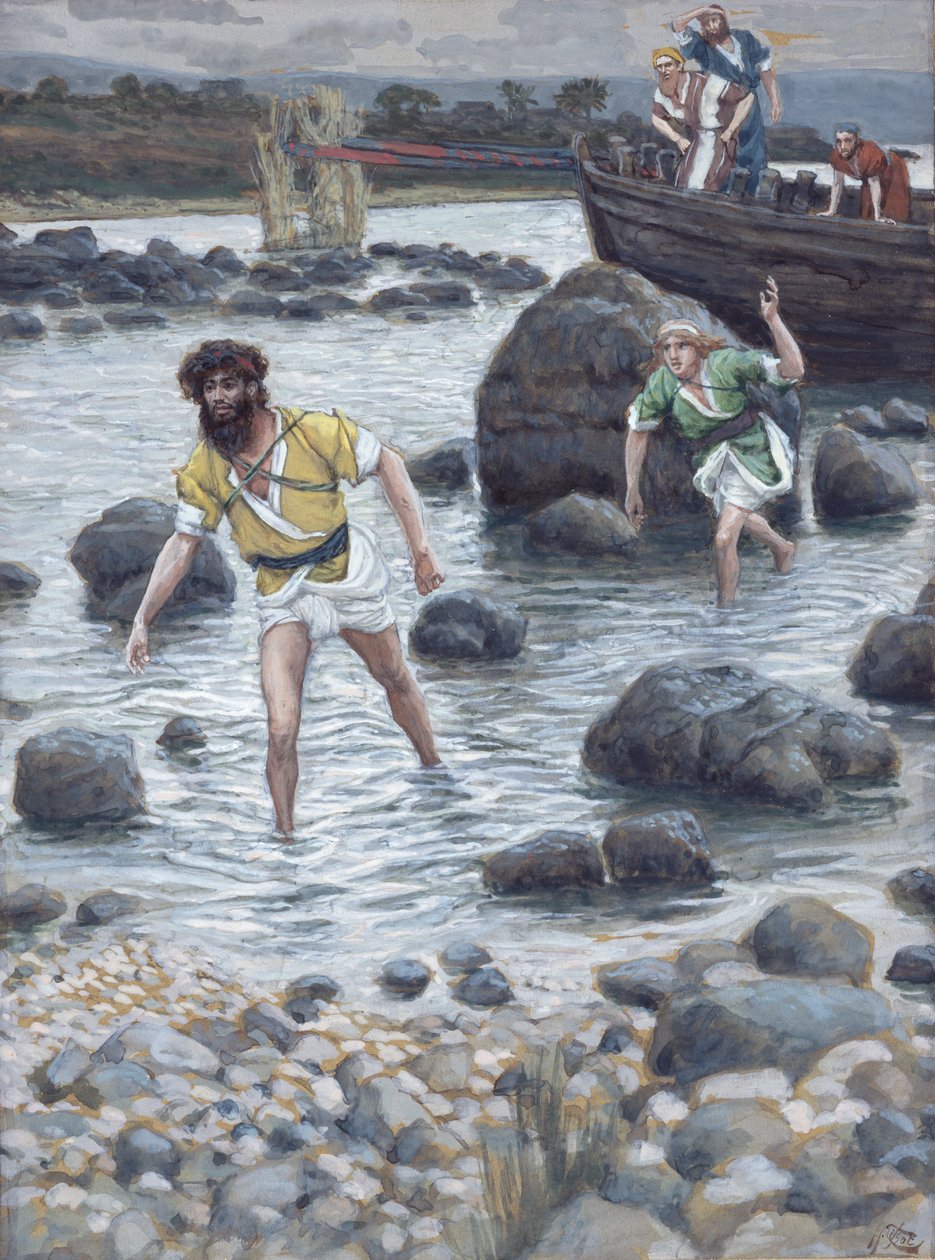 The Calling of St. James and St. John, illustration till The Life of Christ, c.1886-94 (wc & gouache på kartong) av James Jacques Joseph Tissot