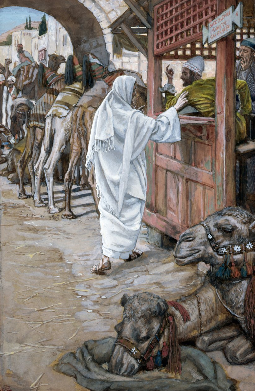 The Calling of St. Matthew, illustration till The Life of Christ, c.1886-94 (wc & gouache på kartong) av James Jacques Joseph Tissot