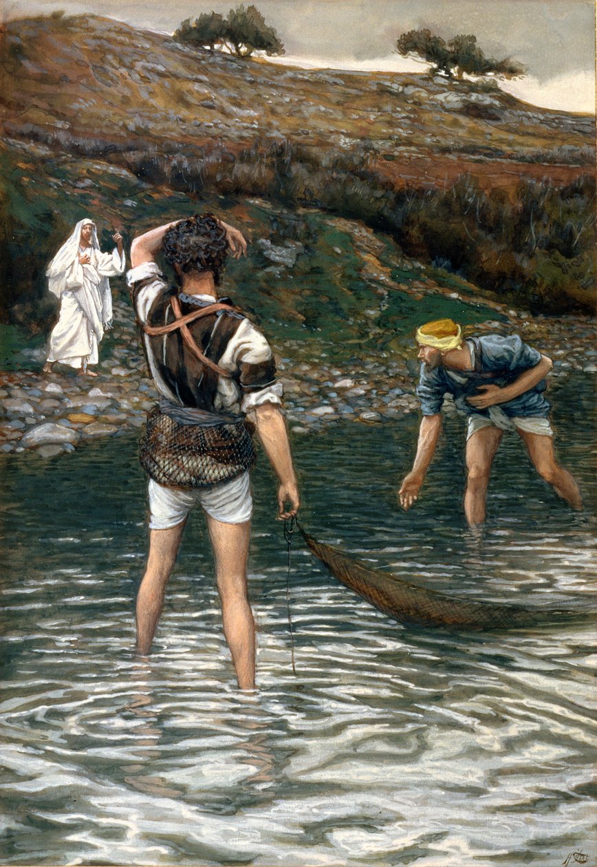 The Calling of St. Peter and St. Andrew, illustration till The Life of Christ, c.1886-94 av James Jacques Joseph Tissot