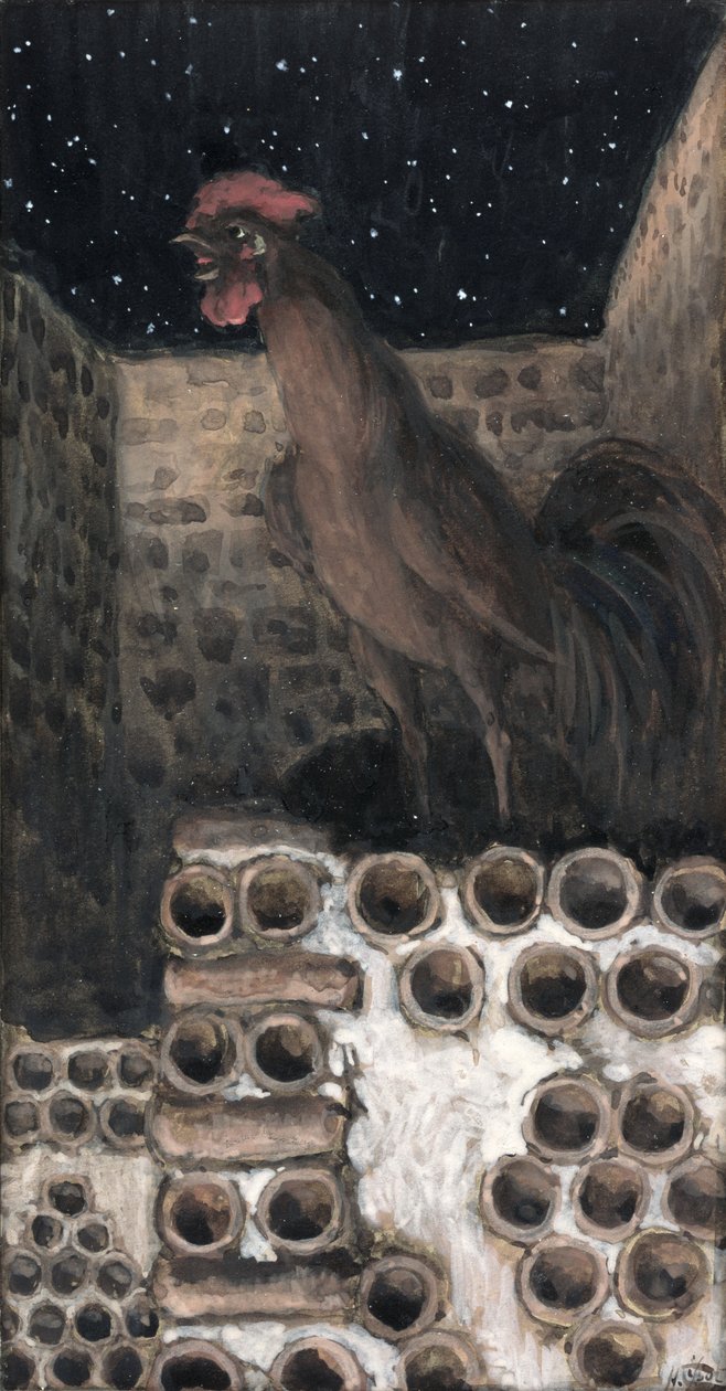 The Cock Crew, illustration till The Life of Christ, c.1886-94 (wc & gouache på kartong) av James Jacques Joseph Tissot