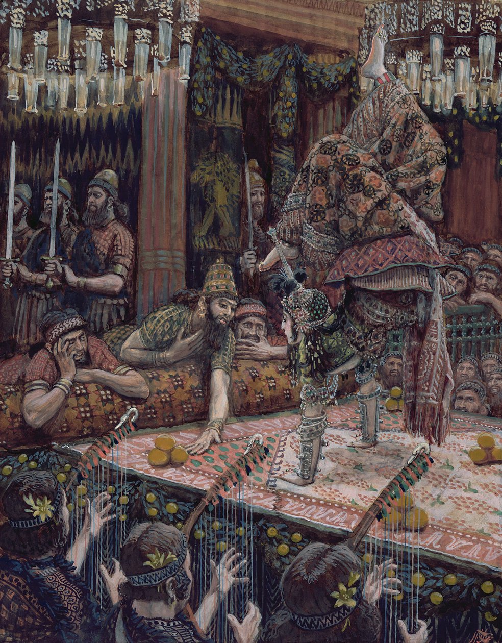 The Daughter of Herodias Dancing, illustration till The Life of Christ, c.1886-94 (wc & gouache på kartong) av James Jacques Joseph Tissot