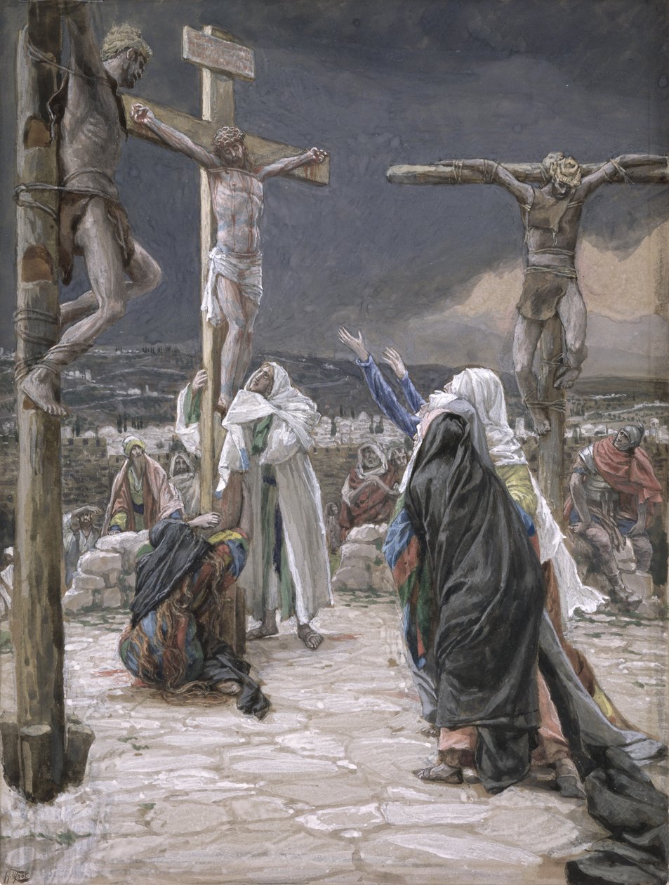 The Death of Jesus, illustration till The Life of Christ, c.1884-96 (wc & gouache på kartong) av James Jacques Joseph Tissot