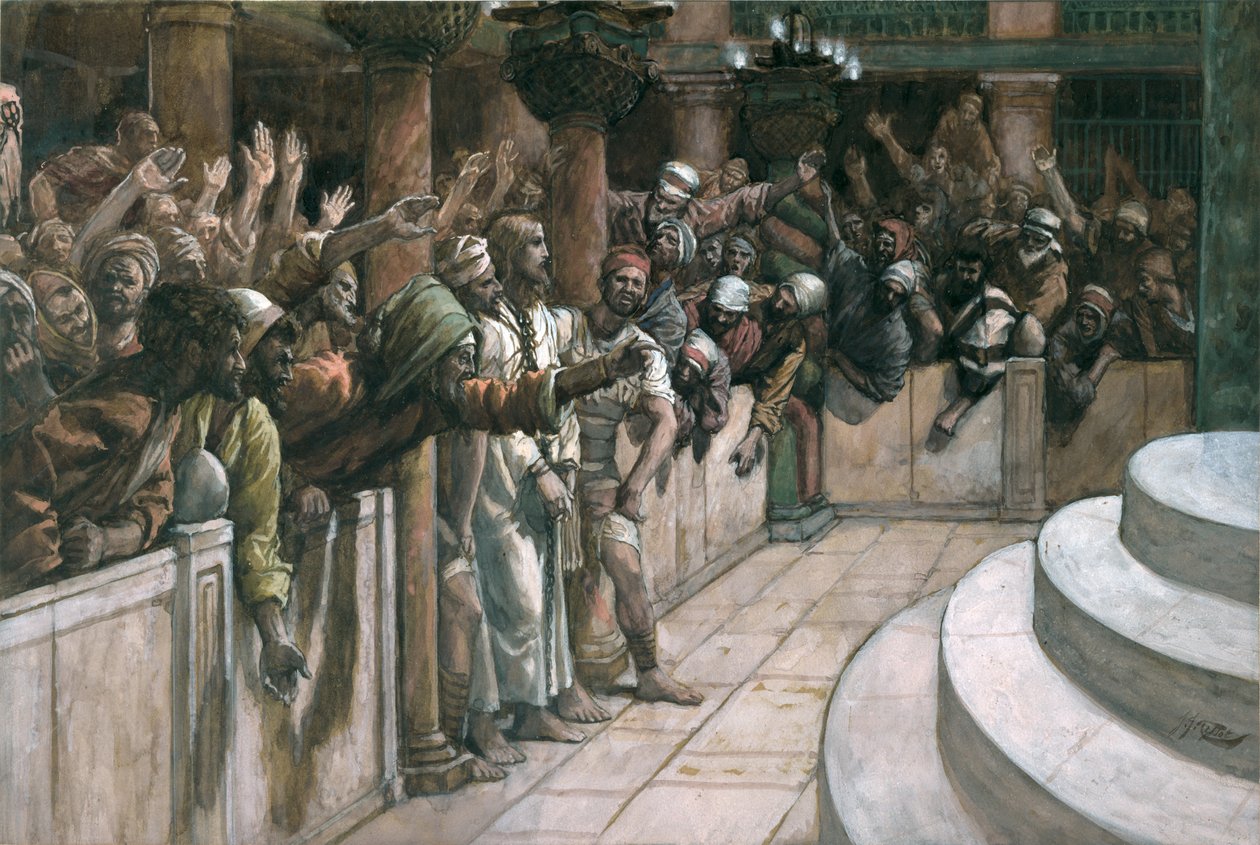 The False Witness, illustration till The Life of Christ, c.1884-96 (wc & gouache på kartong) av James Jacques Joseph Tissot
