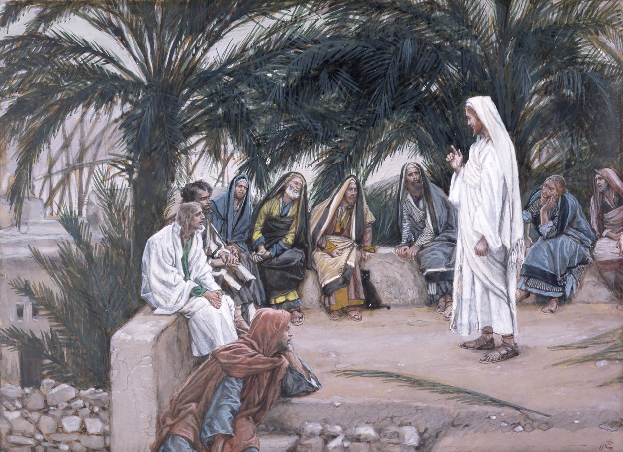 The First Shall Be the Last, illustration till The Life of Christ, c.1886-94 (wc & gouache på kartong) av James Jacques Joseph Tissot