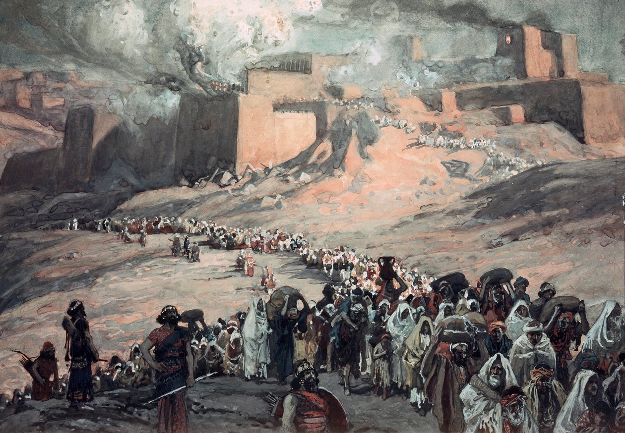 The Flight of the Prisoners (gouache ombord) av James Jacques Joseph Tissot