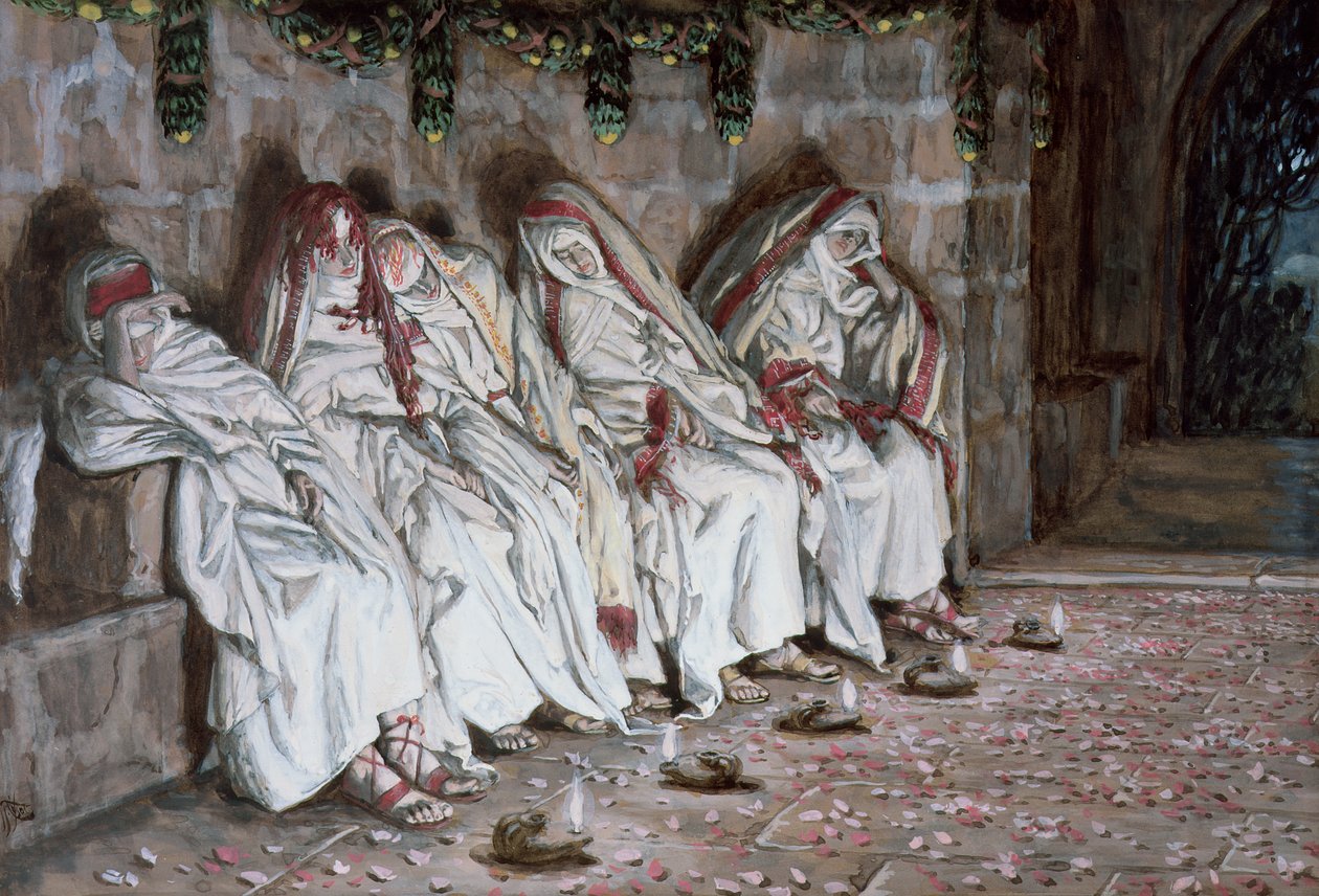 The Foolish Virgins, illustration till The Life of Christ, c.1886-94 (wc & gouache på kartong) av James Jacques Joseph Tissot