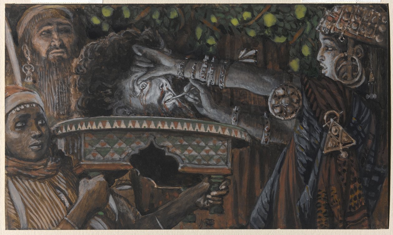 The Head of Saint John the Baptist, illustration till The Life of Christ, c.1886-94 (wc & gouache på kartong) av James Jacques Joseph Tissot