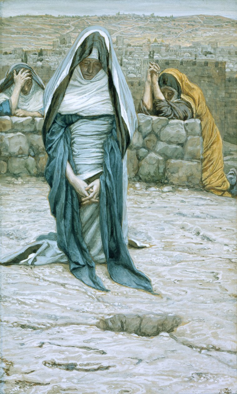 The Holy Virgin in Old Age, illustration till The Life of Christ, c.1884-96 (wc & gouache på kartong) av James Jacques Joseph Tissot