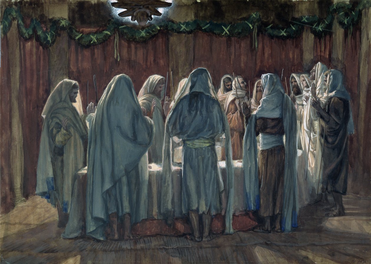 Judarnas påsk, illustration till The Life of Christ, c.1884-96 (wc & gouache på kartong) av James Jacques Joseph Tissot
