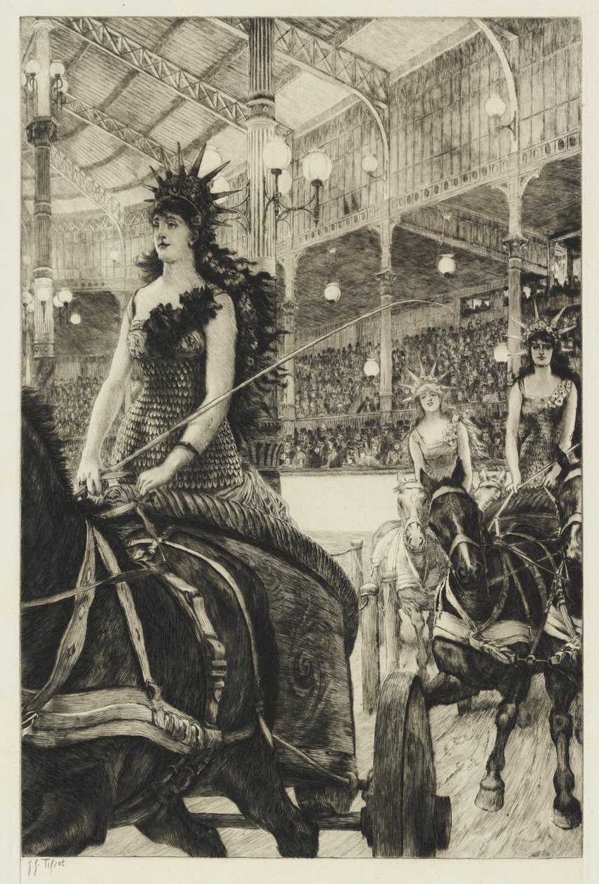 Vagnarnas damer, 1885 av James Jacques Joseph Tissot